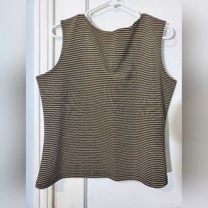 Vintage Creative Design Works Striped Blouse Womens Size XL Sleeveless